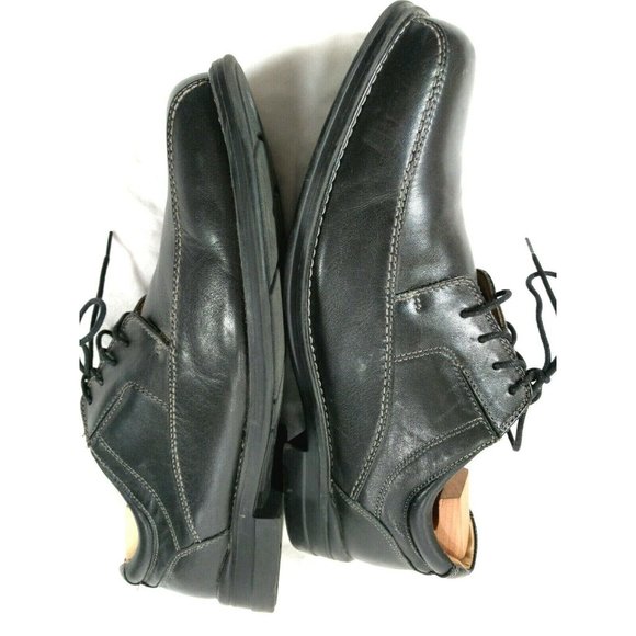 Dockers Mens 12M Black Bicycle Toe Leather Lace Up - Picture 8 of 10